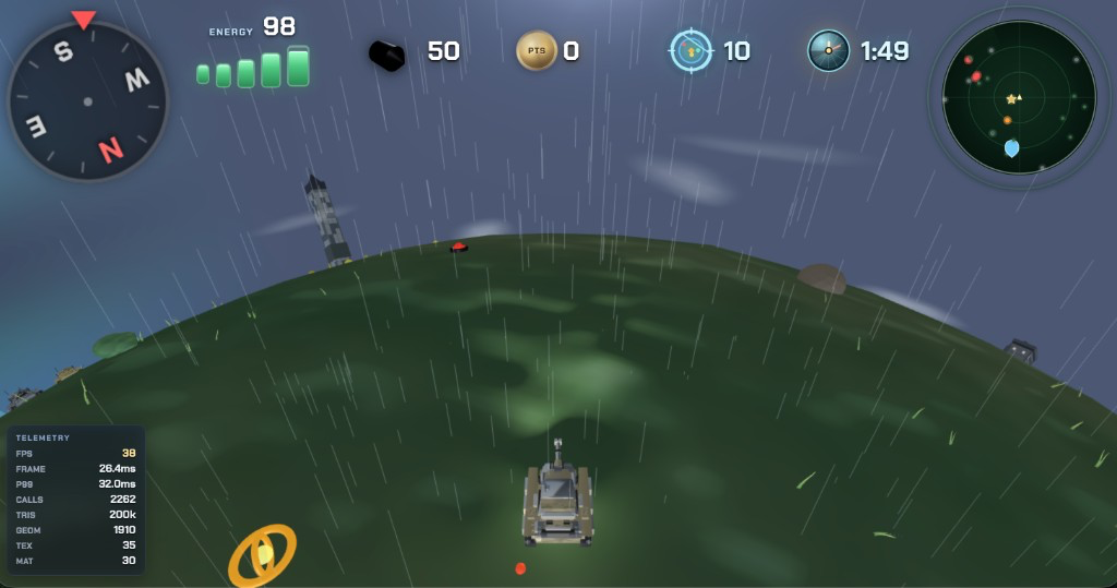 BattleTank 360 browser-based battle tank game built with Three.js